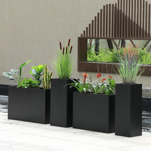 Jardinière personnalisée en acier inoxydable noir nordique, écologique, durable, pour l'extérieur, la maison et le jardin, pots et jardinières à <span class=keywords><strong>fleurs</strong></span> - Product Image 3