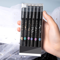 Stylos gel effaçables mignons à motifs zodiacaux avec pointe aiguille de 0,5 mm pour étudiants et usage quotidien, stylos gel effaçables sur le thème du zodiaque