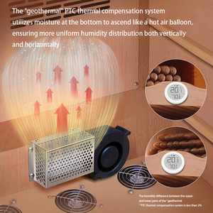 Humidor de Diseño Moderno, de Acero Inoxidable, con Temperatura y Humedad Constantes - Product Image 6