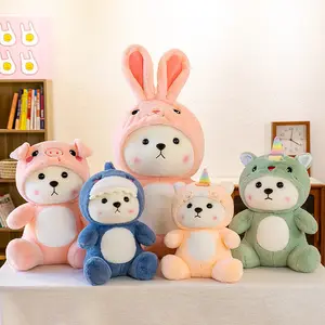 Ours en peluche chaud fait à la main jouet mignon vêtements à langer pour peluche petit ours blanc peluche peluche poupée enfants cadeaux de noël