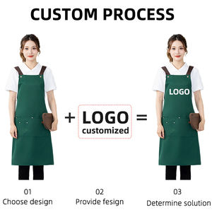 <span class=keywords><strong>Tablier</strong></span> imperméable industriel uniformes de restaurant pour les employés attendre le personnel coton enduit Pvc Sexy <span class=keywords><strong>tablier</strong></span> de cuisine pour les femmes à volants - Product Image 3