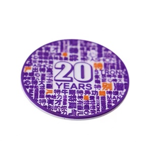 Sous-verres ronds en PVC souple et silicone, colorés, de haute qualité, personnalisables en gros - Product Image 2