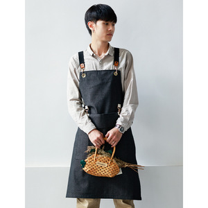 Delantal <span class=keywords><strong>de</strong></span> Pechera sin Mangas <span class=keywords><strong>de</strong></span> Mezclilla Estilo Coreano, Reutilizable y Moderno para <span class=keywords><strong>Hombres</strong></span> y Mujeres, Peluqueros, Estilistas, Artistas, Tiendas <span class=keywords><strong>de</strong></span> Té con Leche - Product Image 3