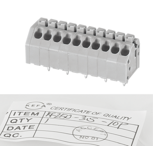 Screw Connection Spring <b>Terminal</b> Block KF250-3.5mm Copper 5A 2-Pole 16-20 AWG Factory Outlet - Product Image 1
