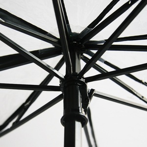 Trong suốt rõ ràng Hướng dẫn sử dụng ô dù màu đen xử lý ô dù dd4522 Nhiều màu cạnh 3 gấp mưa ô logo chấp nhận - Product Image 3