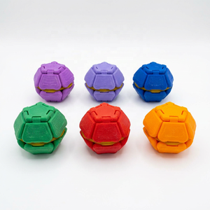 Feeron Juguete Antiestrés Portátil de Plástico PLA Impreso en 3D con Cierre Elástico de Presión para la Espalda, Bola Rebotadora Táctil con Clic - Product Image 6
