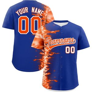 Maillot de baseball personnalisé à dégradé de couleurs, unisexe, pour adultes, avec nom et numéro d'équipe, évacuation de l'humidité, impression par sublimation - Product Image 1
