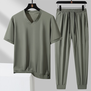 Summer Thin Trendy Elastic Versatile Men's Sports and Leisure Plus Size <b>Set</b> - Product Image 2
