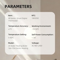 Termostatos Inteligentes de Pared con Wi-Fi Opcional, Compatibles con las Aplicaciones Tuya Smart Home, Termostato Doméstico Inteligente y Confiable