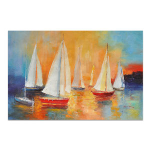 Fornitore della cina coltello per tavolozza dipinto pesante impresional Sports Art <span class=keywords><strong>barche</strong></span> <span class=keywords><strong>a</strong></span> <span class=keywords><strong>vela</strong></span> dipinti astratti di paesaggi marini - Product Image 6