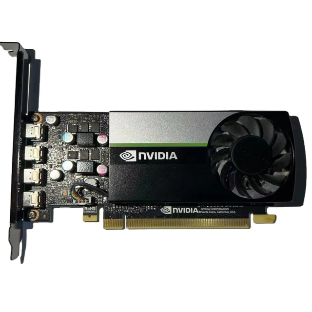 Brand New T1000 4GB GDDR6 PCIe 3.0 X16 Low Profile Graphics Card with Mini DisplayPort 4X Fan Cooler for Desktop