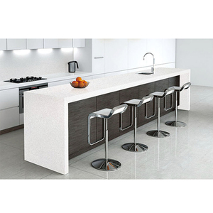 Nóng Bán Băng Trắng Thạch Anh Tấm <span class=keywords><strong>Starlight</strong></span> Nhà Bếp Countertop Prefab Giá Mỗi Chân Vuông - Product Image 1