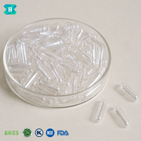 Capsules végétales vides transparentes HPMC Halal BRC, tailles 0, 00, 1, 2, 3, impression de logo personnalisée