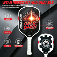 Vente directe d'usine Raquette de pickleball Gear Dawn avec face en carbone Toray T700, noyau en mousse EPP+EVA, forme allongée, pour adultes, compétition et entraînement