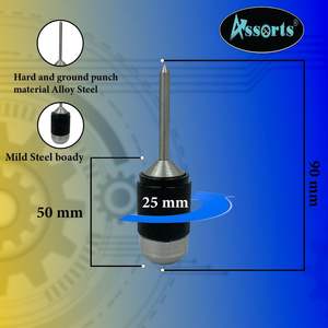 Surtido de punzones alineadores universales para centros de transferencia, de 1/4 a 5/8 pulgadas, de acero para herramientas endurecido, con recubrimiento de epoxi negro - Product Image 4