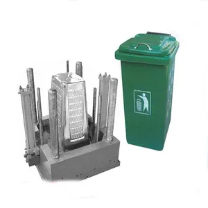 Plastic Injection Mold For Plastic Dust Bin Garbage Can Trash Can Mold Maker