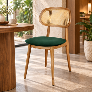Chaise en teck naturel, fabriquée avec une structure robuste et un style raffiné, idéale pour la restauration, l'hôtellerie et les espaces extérieurs. - Product Image 1