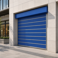 Volet roulant ignifuge en tissu inorganique à double rail et double rideau pour centre commercial