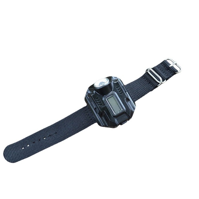 Outdoor Survival Watch Multifunctional Waterproof Tactical Wrist Lamp Handheld Strong Light Flashlight Electronic Watch