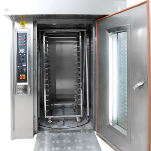 เครื่องทำขนมปังชั้นวางเตาอบแบบหมุนสำหรับไฟฟ้า32ถาดเตาอบแบบหมุน - Product Image 4