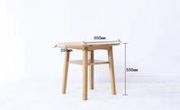 Table basse double couche en bois massif de style nordique, petite table d'appoint pour salon, chambre à coucher, chevet ou coin canapé
