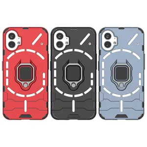 Shockproof Tpu Pc Mobile Phone Cases With Ring Holder Protective Back Cover For Nothing Phone 1 Cover