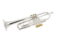 Eastern Music Professional Use Bb Silver Plated Brass Trumpet with Heavy Keys and Stainless Steel Pistons