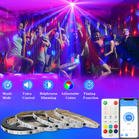 Tira de Luces LED RGB 5050 SPI de 24 V y 12 V, con Control Remoto, WiFi y Aplicación Inteligente, Tira RGBIC 2811 Direccionable para Salas de Juego, Bares y Tiendas