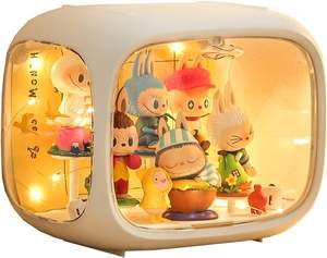 Boîte <span class=keywords><strong>de</strong></span> présentation en acrylique avec porte, boîte <span class=keywords><strong>de</strong></span> <span class=keywords><strong>rangement</strong></span> pour figurines avec lumière, transparente et résistante à l'humidité, vitrine transparente pour figurines - Product Image 2