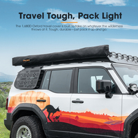 SAN HIMA étanche Camping en plein air autoportant 270 degrés auvent pare-soleil avec lumière LED pour camion SUV