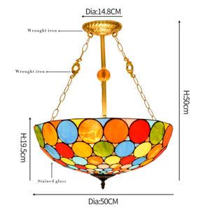 Café Bar lámpara colgante mosaico turco marroquí vidrieras brasero decoración Bohemia salón de belleza luces colgantes - Product Image 4