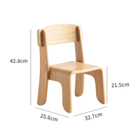 Chaise d'apprentissage moderne empilable en bois massif pour enfants, tabouret portable en bois pour la maternelle, chaise de maternelle