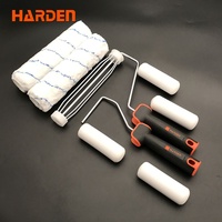 Outils à main pour la construction et la peinture murale, ensemble de 7 pinceaux et rouleaux à peinture avec poignée en caoutchouc
