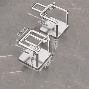 Moderno Estante de Almacenamiento Metálico para Cocina y Baño, para Colgar en la Pared, con Pinzas para Ollas, Cubierta, Tabla de Cortar y Reposacucharas - Product Image 4