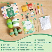 Adultes personnalisés chauds tous les âges débutants leçons vidéo faciles plantes en pot succulentes famille accessoires fil Crochet Kit