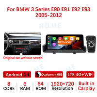 Reproductor de vídeo Multimedia para coche Android 14 Qualcomm 665 8 Core para BMW Serie 3 E90 E91 E92 E93 2005-2012 Carplay Auto ESTÉREO