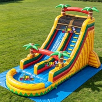 Glissière d'eau gonflable Girly de piscine de maison de videur de PVC commercial pour des enfants