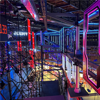 Fabricant vérifié de projets de parcs de jeux intérieurs Cyberpunk, équipement de parc d'attractions personnalisé avec parcours de parkour en cordes hautes