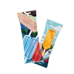 Popsicle Bag Manufacturer Custom Laminated Plastic Biodegradable Back Seal Bag Recyclable Ice Cream Outer Packaging Pouch