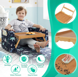 Vente en gros Plateau d'accoudoir en bambou avec support pour ordinateur portable Plateau de lit personnalisé avec pied pliant et plateau en bambou - Product Image 4