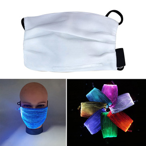 Festival Halloween Mehr farben LED Leuchten Gesichts maske LED Party LED Rave Fiber optic <span class=keywords><strong>FaceMask</strong></span> - Product Image 5
