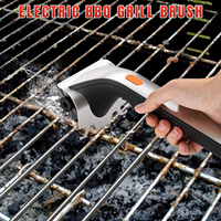Brosse électrique pour barbecue, Nettoyeur de barbecue, Brosse à vapeur automatique pour barbecue, Nettoyeur de barbecue rotatif avec poils en acier inoxydable