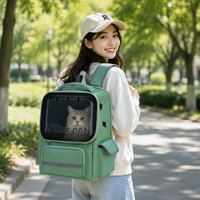 Sac à dos de transport pour animaux de compagnie avec fenêtre bulle, bande réfléchissante, tissu Oxford respirant en PVC pour chats et petits chiens, 5 couleurs, personnalisable