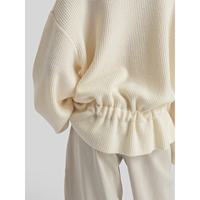 Pull chaud en tricot pour femme, col en V, 100% pure laine, pull de Noël, 7GG, 615g, pull en tricot lourd, hauts d'hiver pour femmes