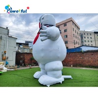 Publicité extérieure gonflable Ghostbusters Marshmallow Man, grande mascotte de dessin animé gonflable pour parc à thème et fête