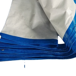 Bâche PE personnalisée du fabricant Linyi 4x5m, bâche PE bleue et <span class=keywords><strong>blanche</strong></span>, bâche PE laminée - Product Image 1