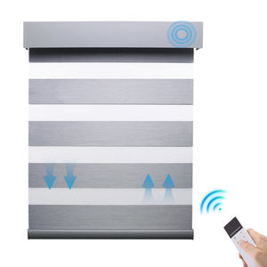 Stores zébrés personnalisés en usine, stores verticaux, stores zébrés électriques jour et nuit <span class=keywords><strong>pour</strong></span> fenêtres - Product Image 3