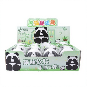 Jouet anti-stress interactif en caoutchouc souple, mignon panda noir et blanc pour filles de 8 à 13 ans, enfants et adultes - Product Image 2
