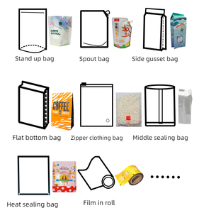 Sachet personnalisé imprimé à huit soudures latérales, refermable avec fermeture éclair, fond plat et fenêtre, de qualité alimentaire, pour bonbons et chocolats - Product Image 4