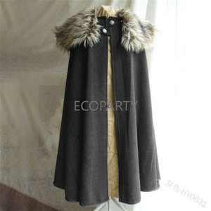 Ecoparty hombres victoriano Steampunk capa terciopelo suave capa Medieval Señor Cosplay disfraz boda moda fiesta capa rey capa - Product Image 5